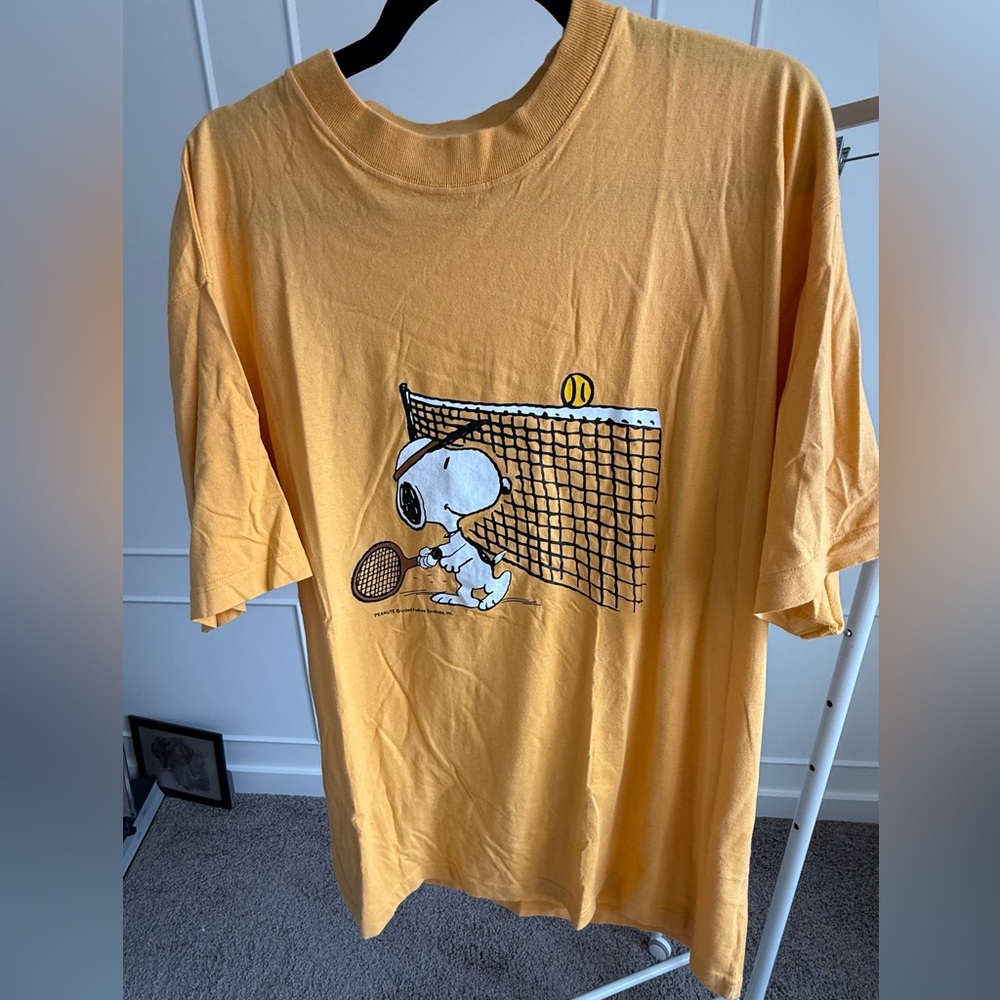 Peanuts Yellow Snoopy Tennis Tee